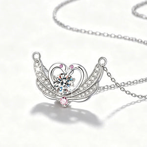 Moissanite Swan Pendant Necklace - Wear Look
