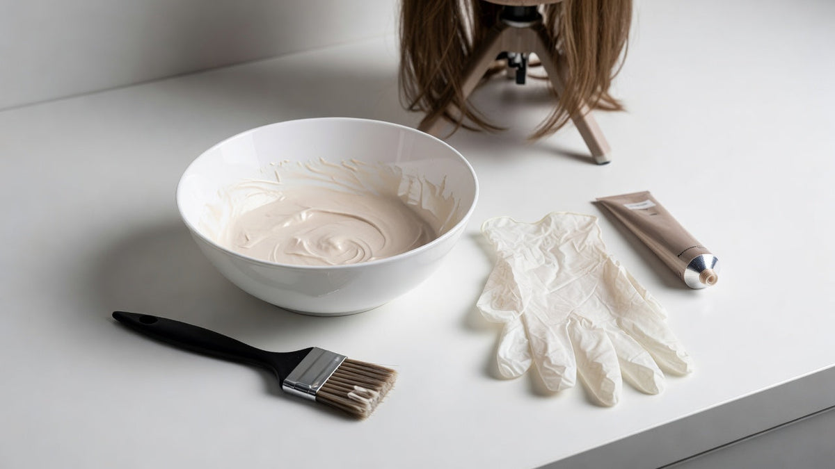 Hair dye tools for human hair wig preparation