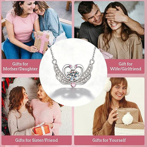 Moissanite Swan Pendant Necklace - Lifestyle
