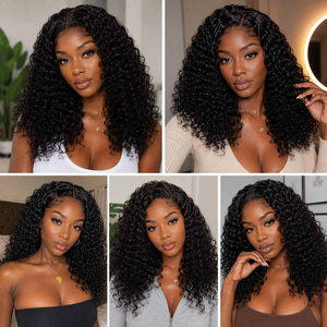 Glueless Curly Lace Front Wig deep curly texture detail close up | Oglowa